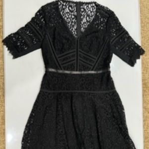 Rebecca Taylor Dress - Size 8 - Black Lace